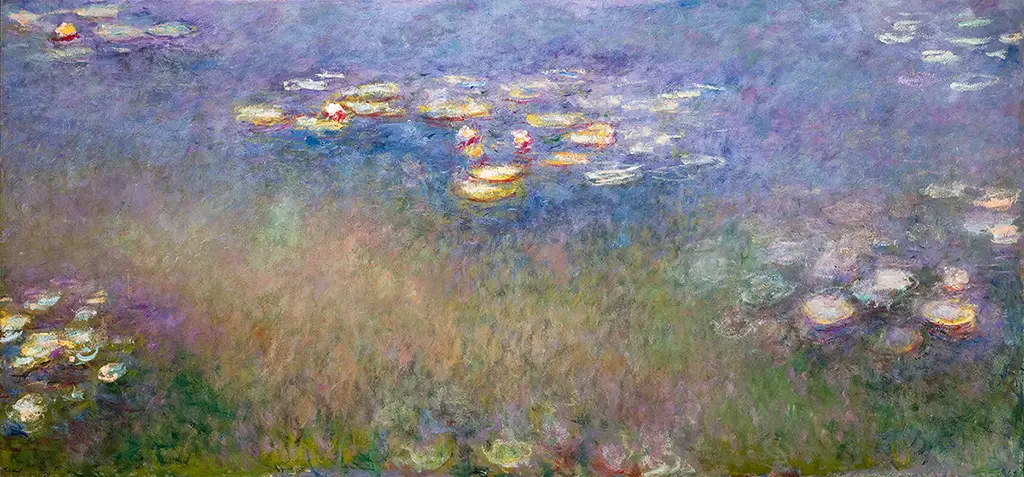 Agapanthus Triptych in Detail Claude Monet